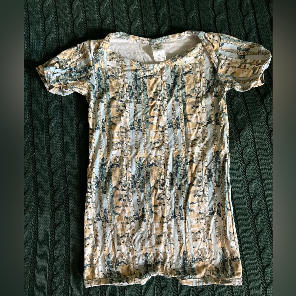 SHORT SLEEVE LAP NECK SHORTIE IN COUNTRY FOREST SIZE 3T